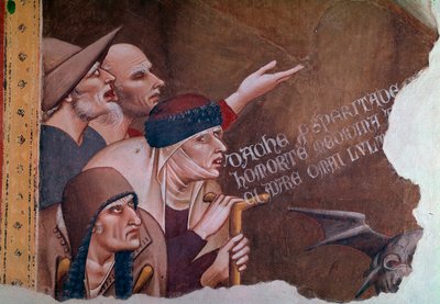 Detail einer Szene der Apokalypse, die eine Gruppe von Invaliden, Kranken und Bettlern darstellt (Detail) von Andrea di Cione Orcagna