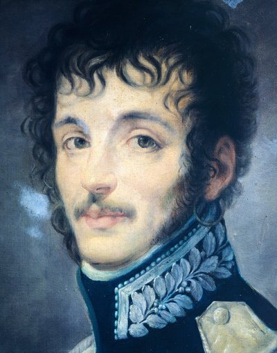 Graf Teodoro Lechi in der Uniform der Königlichen Garde der italienischen Armee (Detail) von Andrea the Elder Appiani