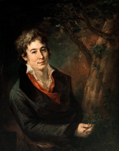Porträt des italienischen Dichters und Dramatikers Ugo Foscolo. Gemälde von Andrea Appiani von Andrea the Elder Appiani