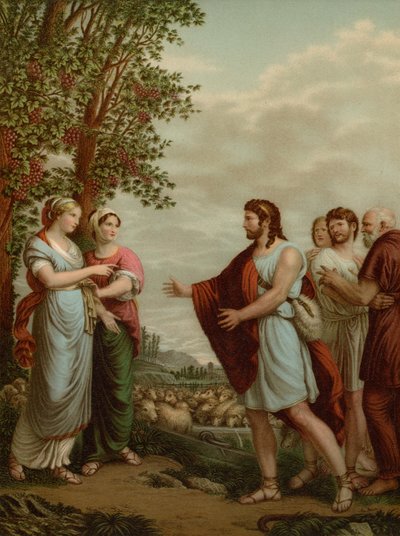 Jakob mit Lea und Rahel von after Andrea Appiani the Elder