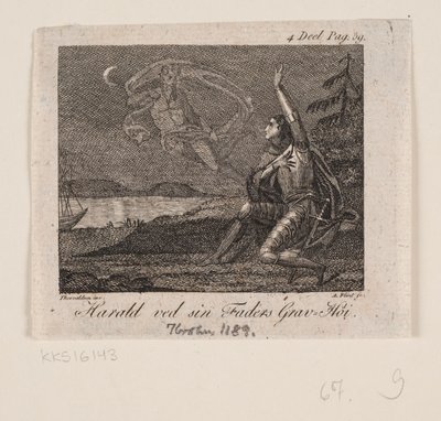 Harald am Grab seines Vaters von Andreas Flint