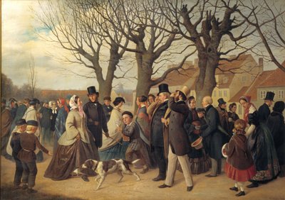 Spaziergang auf den Wällen von Kopenhagen am Abend eines öffentlichen Feiertags im Frühling von Andreas Herman Hunæus