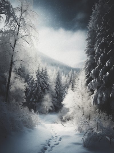 Verschneiter Waldweg von Andreas Magnusson