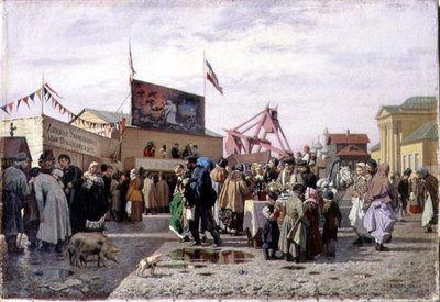 Ein Jahrmarkt in Tula in der Karwoche von Andrei Andreevich Popov
