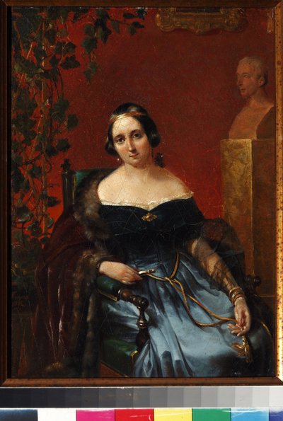 Porträt von Anna Alexejewna Andrault, geborene Olenina von Andrei Andreevich Popov