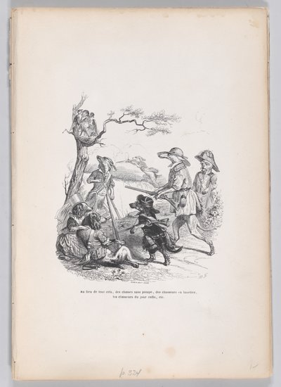 Statt all dem... aus Szenen aus dem privaten und öffentlichen Leben der Tiere, ca. 1837-47 von Andrew Best Leloir