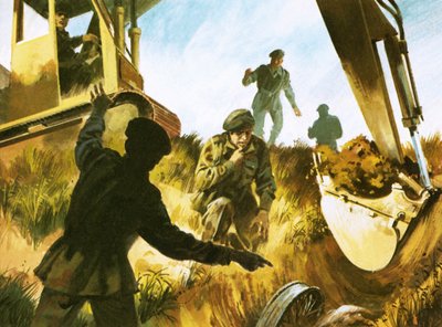 Entdeckung des Autos Babs von Parry Thomas im Sand von Pendine von Andrew Howat