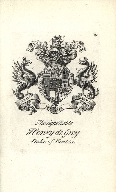 Wappen und Wappenschild des edlen Henry de Grey von Andrew Johnston