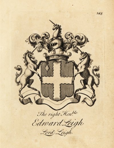 Wappen des Hochwohlgeborenen Edward Leigh, Lord Leigh, 3. Baron Leigh von Andrew Johnston