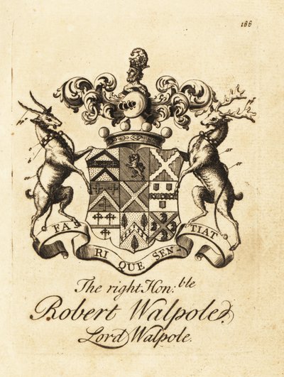 Wappen des Hochwohlgeborenen Robert Walpole, Lord Walpole, 2. Earl of Orford von Andrew Johnston