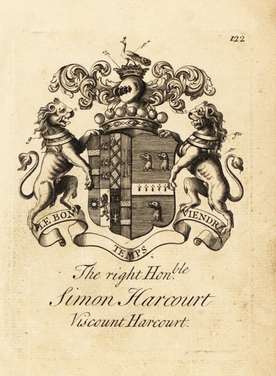 Wappen des Hochwohlgeborenen Simon Harcourt von Andrew Johnston