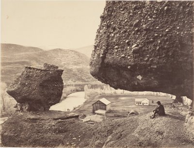 Hängender Felsen, Fuß des Echo Canyon von Andrew Joseph Russell