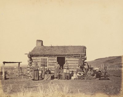 Tafel 48. Mormonenfamilie, Great Salt Lake Valley, 1869 von Andrew Joseph Russell
