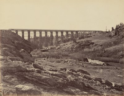 Tafel 7. Dale Creek Brücke, Gesamtansicht, 1869 von Andrew Joseph Russell