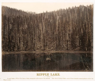 Ripple Lake, White Pine Canyon, Utah, aus dem Großen Westen illustriert in einer Serie von fotografischen Ansichten über den Kontinent entlang der Linie der Union Pacific Railroad, West von Omaha, Nebraska, von A. J. Russell. Band I von Andrew Joseph Russell