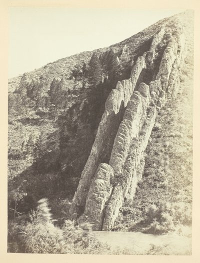 Gezackte Felsen oder Teufelsrutsche, (Nahansicht)-Weber Canyon, Utah von Andrew Joseph Russell