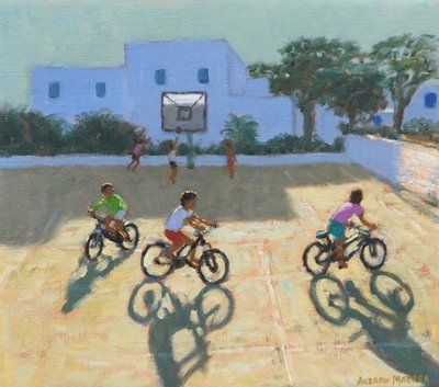 Jungen auf Fahrrad, Griechenland von Andrew Macara