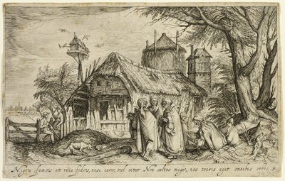 Landschaft mit Zigeunerinnen in der Nähe eines Bauernhauses von Andries Stock