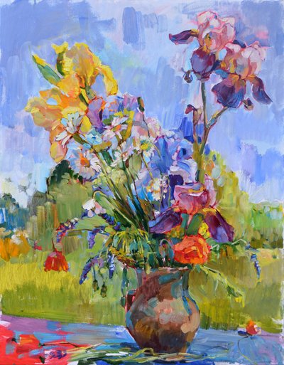 Lebendige Garten-Iris von Andrii Kutsachenko