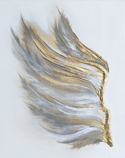 Eleganter goldener Flügel von Anete Purina-Purite