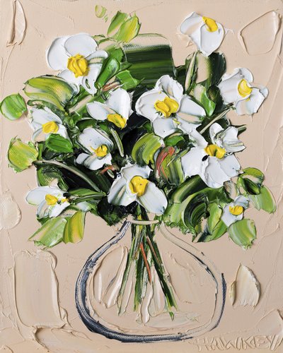Texturiertes weißes Bouquet von Angela Hawkey