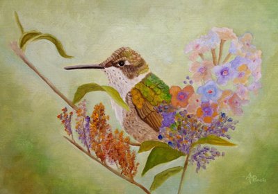 Bunter Kolibri Garten von Angeles M. Pomata