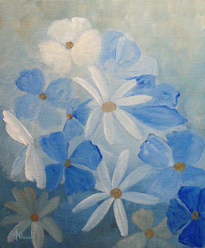 Träumende blaue Blüten von Angeles M. Pomata