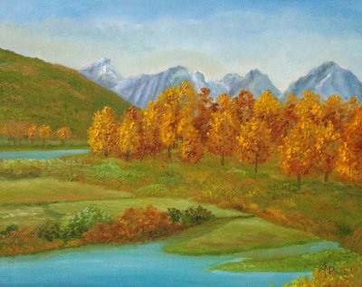 Goldenes Herbsttal von Angeles M. Pomata