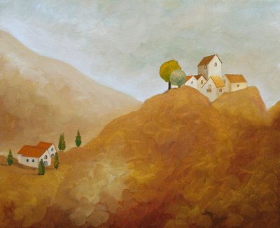 Charmantes Dorf am Hang von Angeles M. Pomata