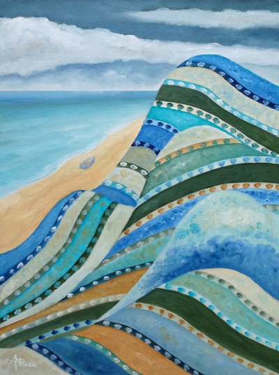 Gelassene Strandmuster von Angeles M. Pomata