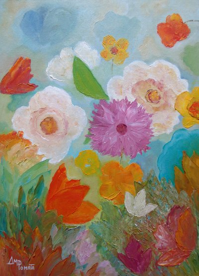 Leuchtende Gartenblüten von Angeles M. Pomata