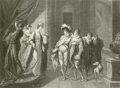 Das Interview zwischen Edgar und Elfrida von Angelica Kauffmann