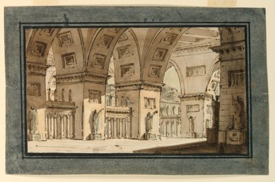 Bühnenbild, Innenraum des Palastes von Angelo Toselli