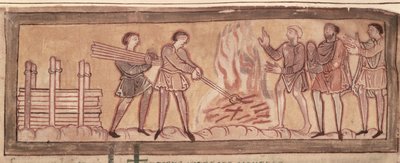 Erwärmen und Schmieden, ca. 1030 von Anglo Saxon