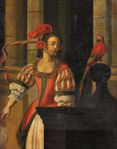 Vierfacher doppelseitiger Bildschirm, ca. 1700 von Anglo Flemish School