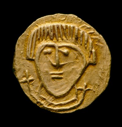 Crondall-Münze Nr. 59, Angelsächsische Münze aus dem Crondall-Hort, Crondall, Hampshire (Gold) von Anglo Saxon