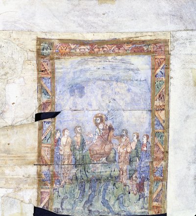 Das Wunder Christi, wie er den Sturm beruhigt und seine Ankunft im Land der "Gergesenes" von Anglo Saxon