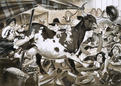 Eine Kuh geriet einmal in die Westminster Hall und verursachte Chaos von Angus McBride