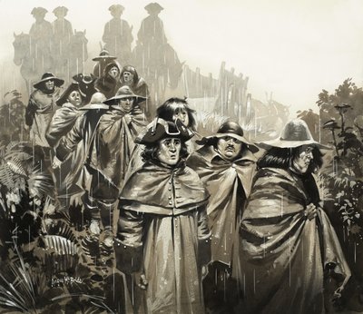 Männer im Regen von Angus McBride