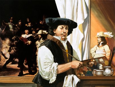 Rembrandt malt sein berühmtes Porträt der Bürgerwehr von Angus McBride