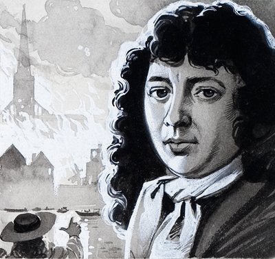 Samuel Pepys und das Große Feuer von London von Angus McBride