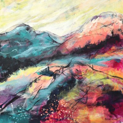 Lebendige Berglandschaft von Ania Witwitzka