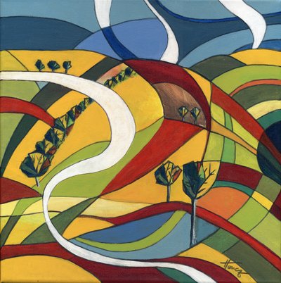 Lebendige kurvenreiche Landschaft von Aniko Hencz