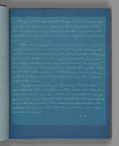 Widmungsseite 2 von Anna Atkins