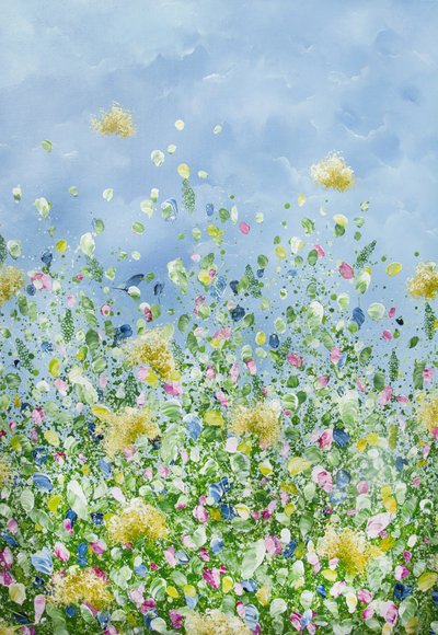 Lebhafte Blumenwiese von Anna Brandt