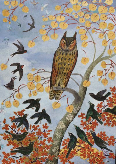 Die Eule Stöcke und Steine 2, 2017 von Anna Pugh