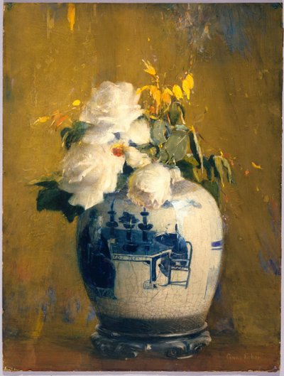Die weißen Rosen, vor 1922 von Anna S. Fisher