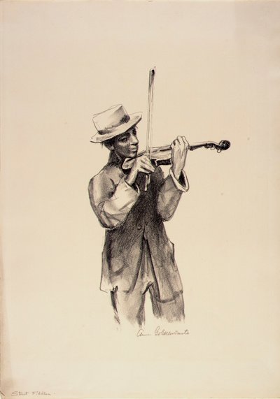 Straßenmusikant von Anne Goldthwaite