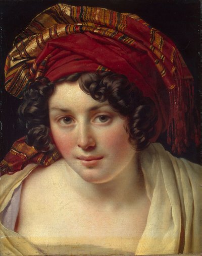 Kopf einer Frau mit Turban, ca. 1820 von Anne Louis Girodet de Roucy Trioson
