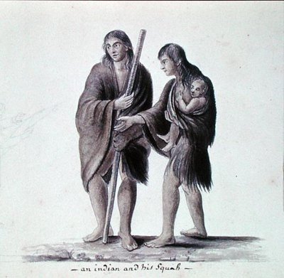 Ein Indianer und seine Squaw von Anne Marguerite Hyde de Neuville